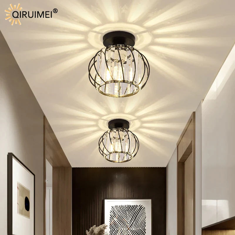 DecorBites™ Crystal Glass Nordic LED Chandelier for Modern Indoor Lighting