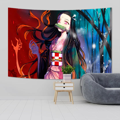 DecorBites™ Demons Slayer Anime Cloth Wall Tapestry Room Decor