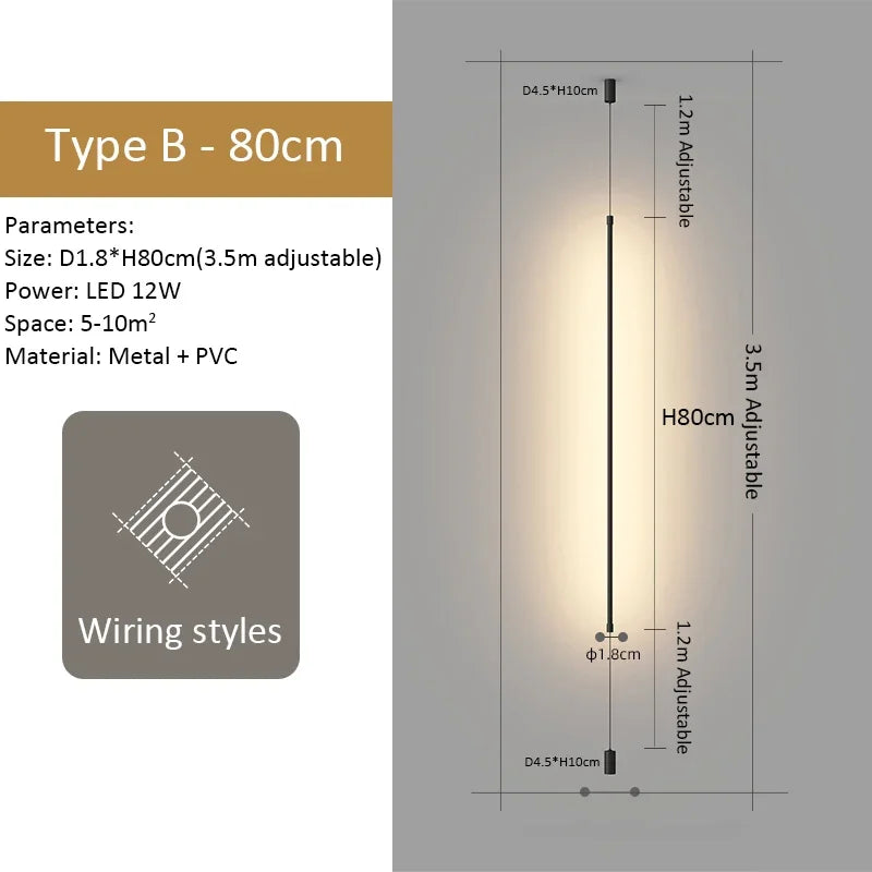 Decorbites™ Schwarz 120 cm LED Stehlampe Moderne Wohnraumbeleuchtung für Wohnzimmer Schlafzimmer Esszimmer