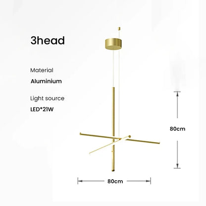 DecorBites™ LED Linear Ceiling Chandelier Italian Designer Luxury Dining Room Chandelier