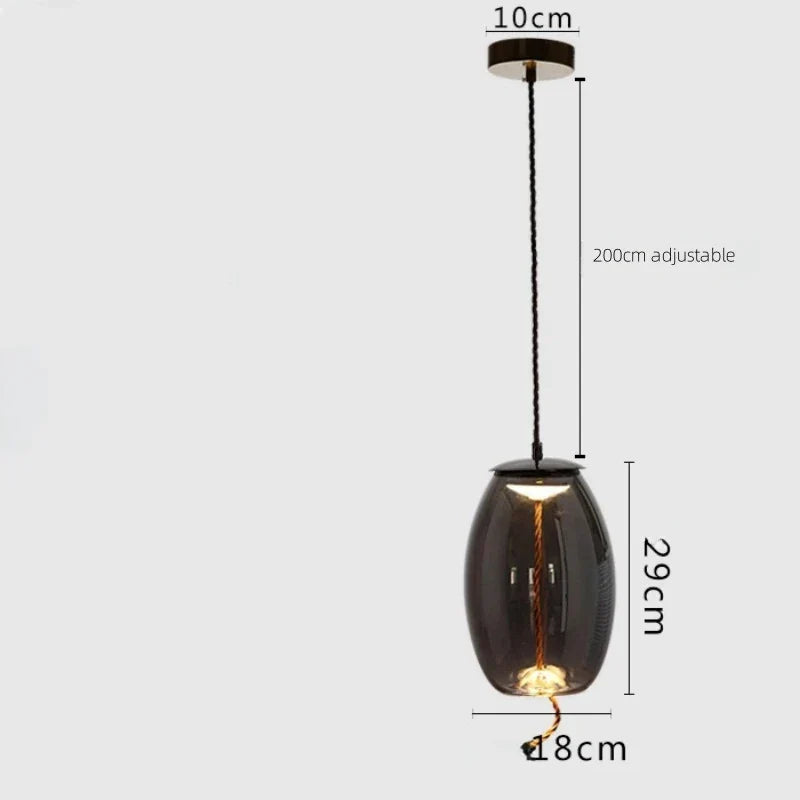 DecorBites™ Glass LED Chandeliers for Living Room Bedroom Kitchen Pendant Lamp