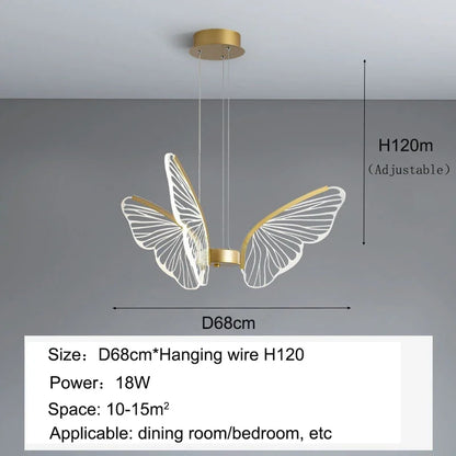 Decorbites™ LED-Schmetterlings-Deckenleuchter – Luxuriöse Hängeleuchte für Schlafzimmer, Wohnzimmer und Esszimmer