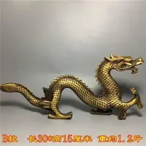 Decorbites™ Große Kupferdrachen-Ornament Feng-Shui-Handwerk-Geschenk Antik-Sammlerstück