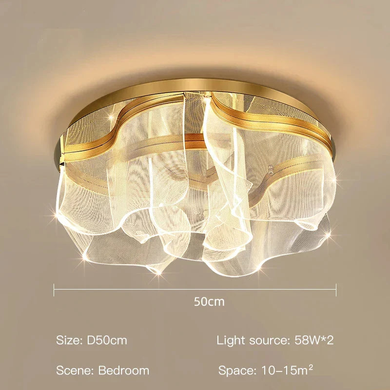 DecorBites™ Acrylic LED Ceiling Chandeliers for Luxury Bedroom, Dining Room, Kitchen, Living Room