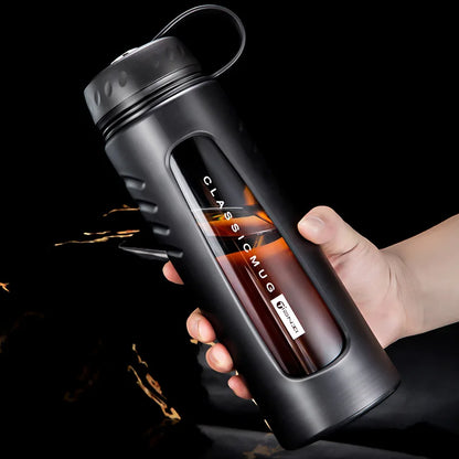 DecorBites™ Double-layer Insulated Glass Water Cup | Large-capacity Heat-resistant Tea Cup