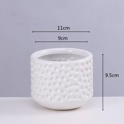 Decorbites™ Goldene Keramik Blumentopf Sukkulente Vase Terrarium Pflanztöpfe für Heim Balkon Dekoration