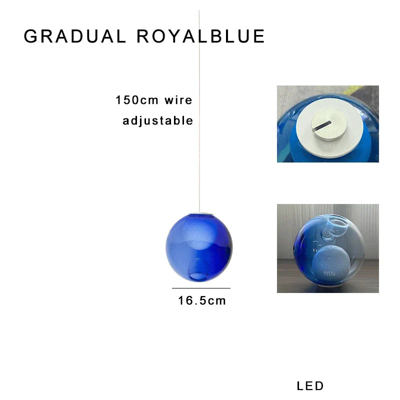 Decorbites™ Glas-Glas-Pendant-Lampen 16PCS LED dimmbarer Hänge-Lampe Vintage Sputnik
