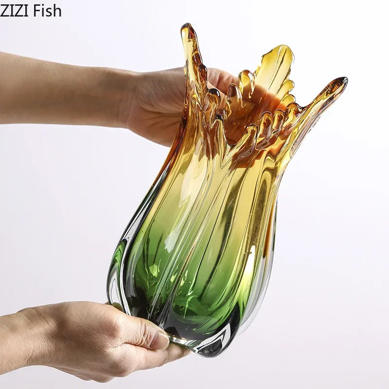 Decorbites™ Grünes Glasvasen-Hydroponik-Tischdekoration für künstliche Blumen
