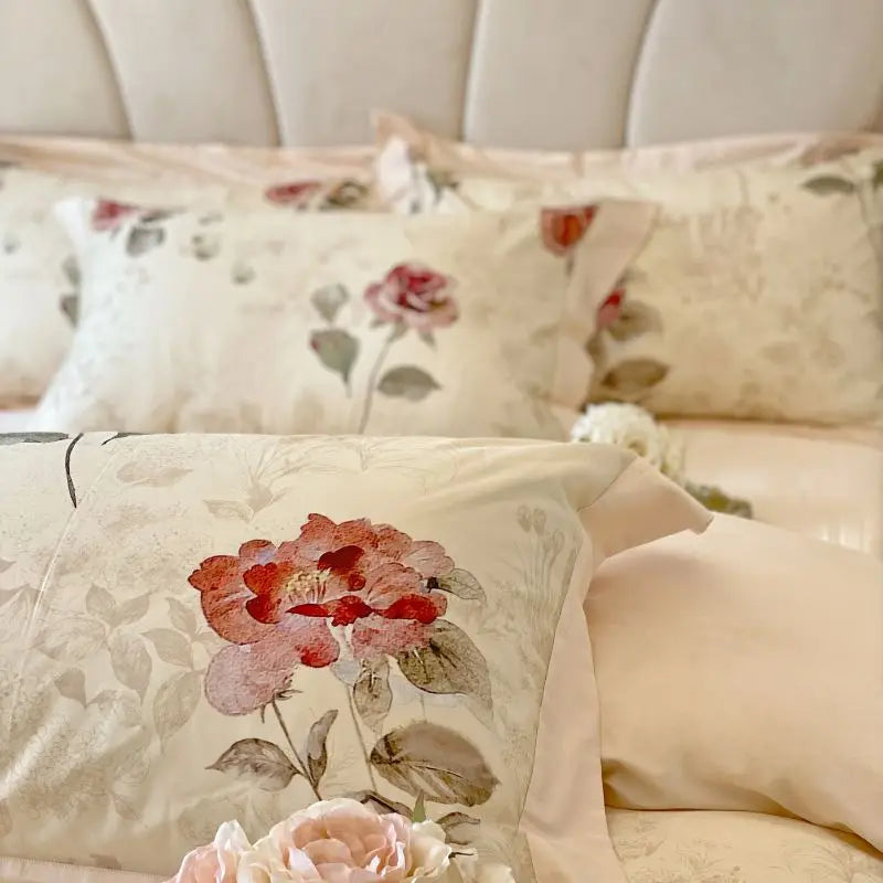 Decorbites™ Französisches Vintage-Rosen-1000TC-Ägyptische-Baumwoll-Bettwäsche-Set