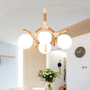 Gold LED Hanging Light 4-Head Adjustable