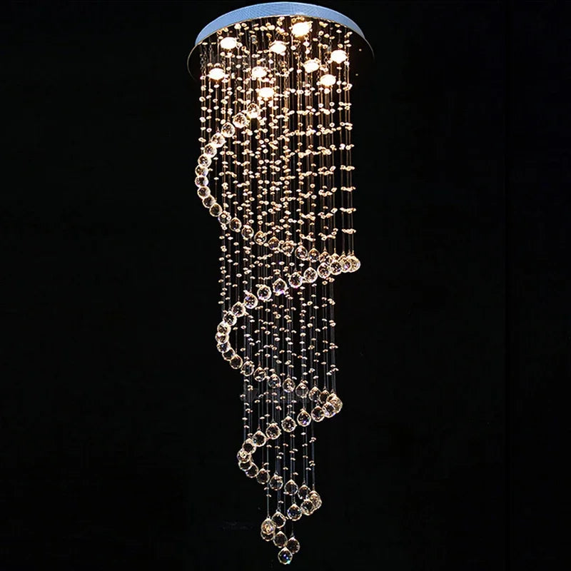 DecorBites™ Crystal Pendant Chandelier for Staircase & Bedroom Hanging - Modern Luxury Lighting Fixture