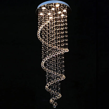 DecorBites™ Crystal Pendant Chandelier for Staircase & Bedroom Hanging - Modern Luxury Lighting Fixture