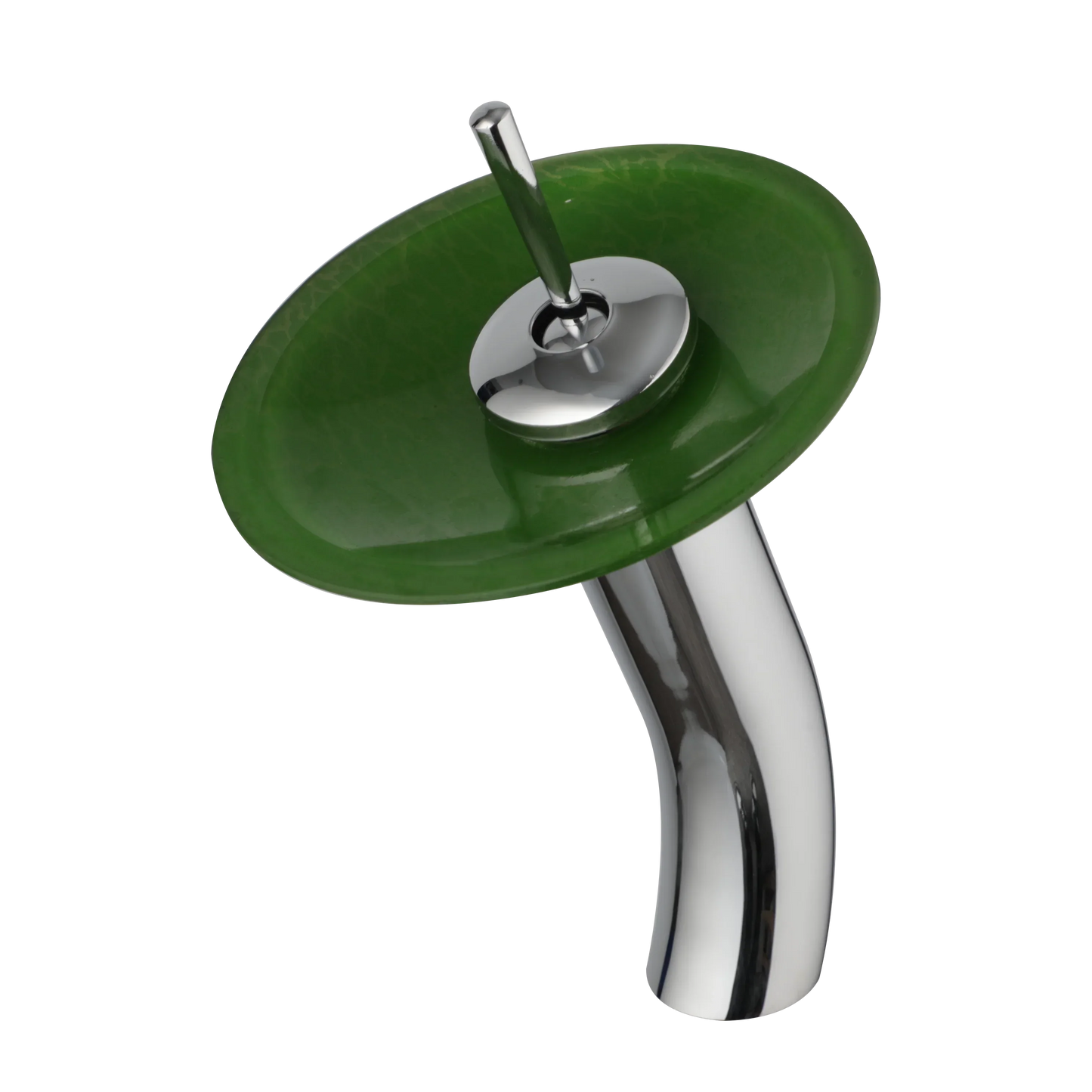 Decorbites™ Glas-Schaukel-Griff-Waschbeckenarmatur, Wasserfall-Mischbatterie, Chrom-Finish