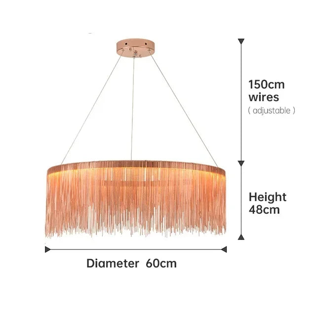 Aluminum Tassel LED Chandelier
