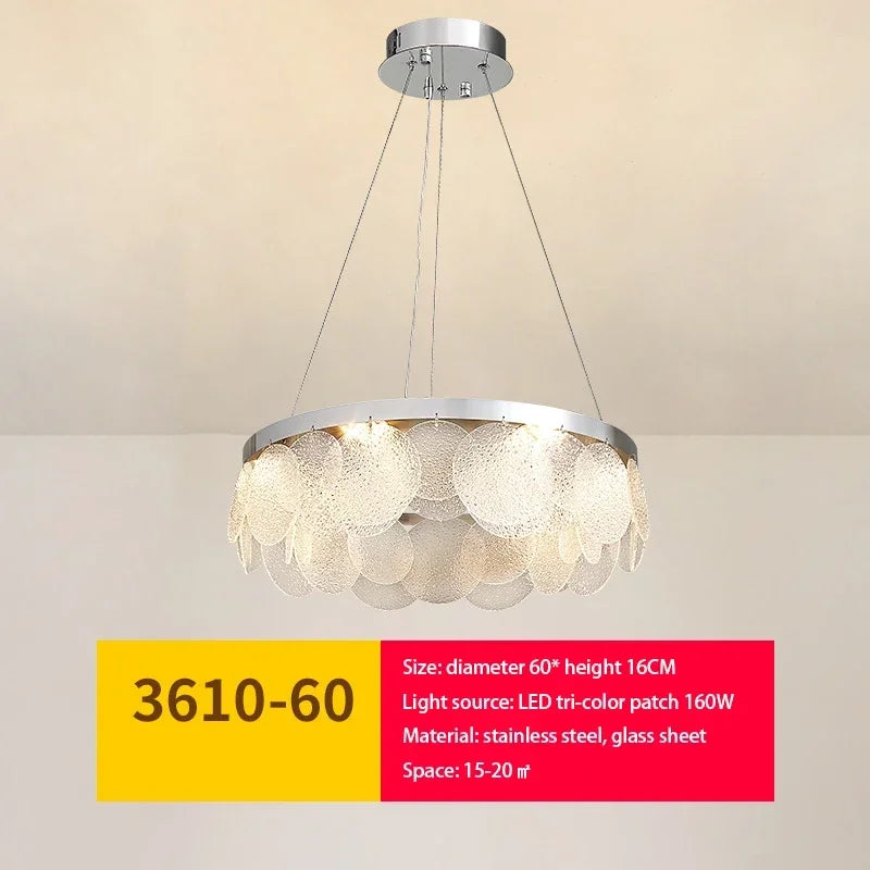 Decorbites™ Glasleuchter LED-Deckenleuchte | Modernes Metallkunstwerk | Dekoration für Innenräume Wohnzimmer Küche