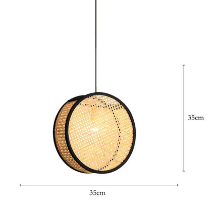 Decorbites™ Bambus-Kern-Rattan-Kronleuchter LED-Hängeleuchte für die Beleuchtung im Hausdekor