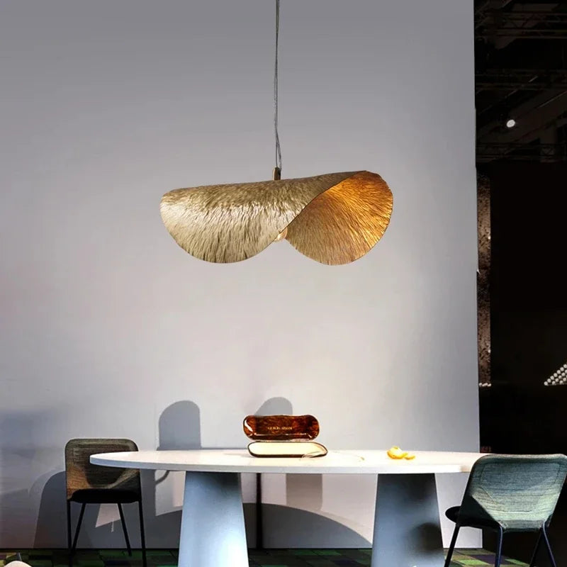 Copper Leaf Chandelier Pendant