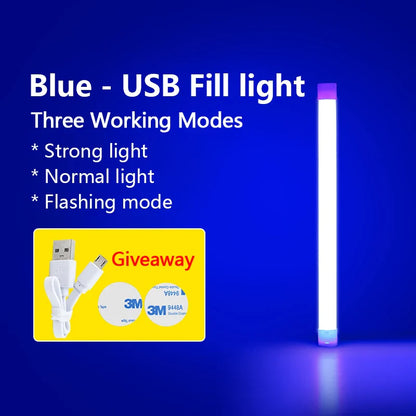 Decorbites™ LED-Auflichtm: Wiederaufladbare farbenfrohe Selfie-Lampe für Fotografie und Videos