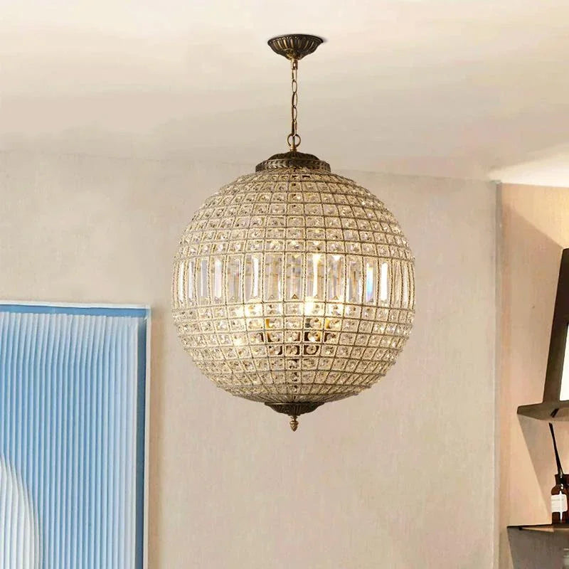 Mid Century Crystal Chandelier