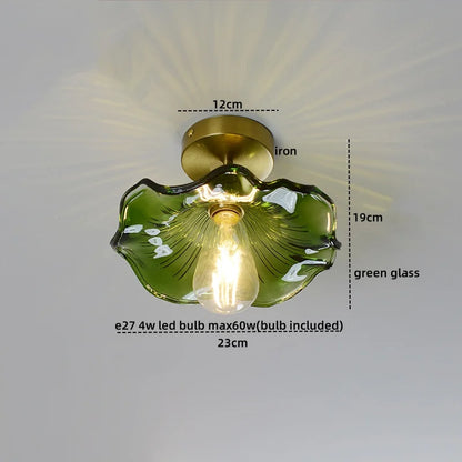 Decorbites™ Grünes Glas Kupfer Deckenleuchte Balkon Küche Moderne LED Lampe
