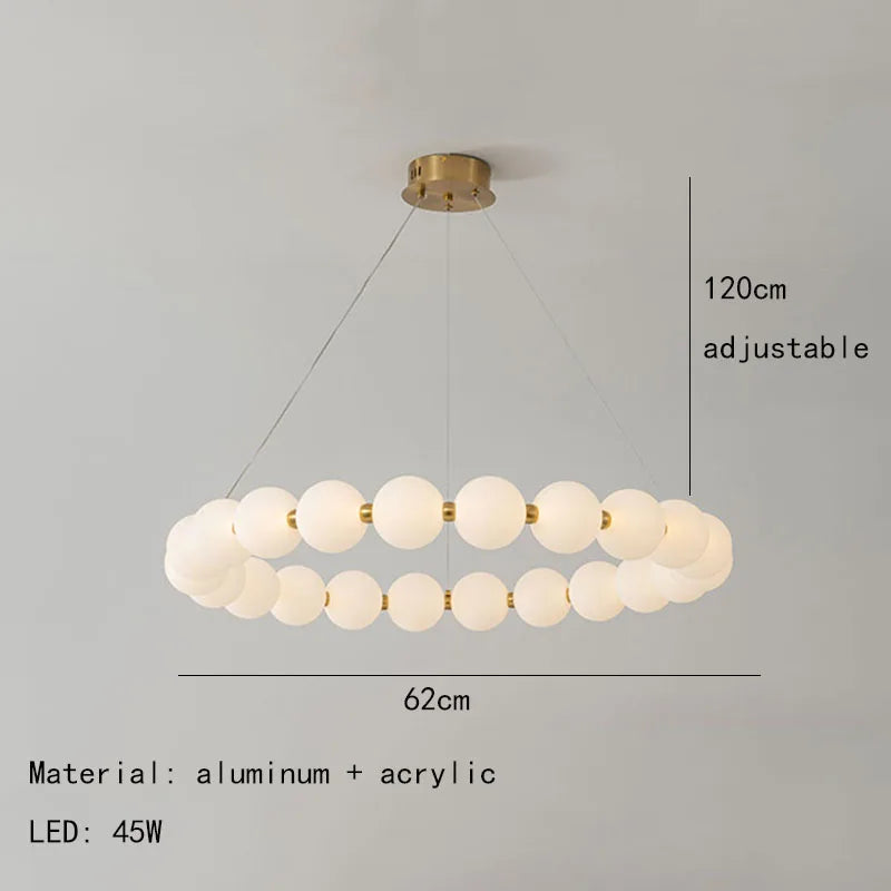 Gold Acrylic Ceiling Chandelier Dia102cm Bedroom