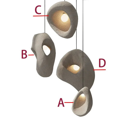 Decorbites™ Handgefertigte Wabi-Sabi-Duplex-Villa-Treppen-Pendantleuchten – Nordisches Design-Lüster
