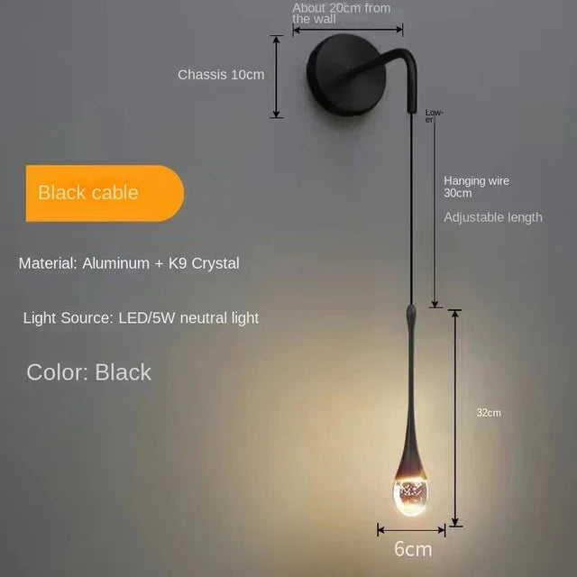 DecorBites™ Crystal Bubble Pendant Chandelier for Dining Room Bedroom Restaurant Bar