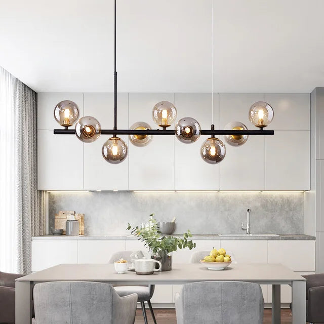 Decorbites™ Goldener Glasball-Lüster: Moderner nordischer LED-Hängeleuchter für die Hausdekoration