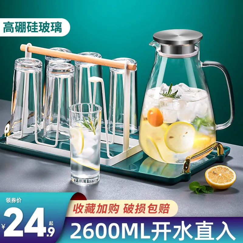 Decorbites™ Großkapazitäts-Wasser-Glas-Set mit Griff, hitzebeständig und explosionssicher