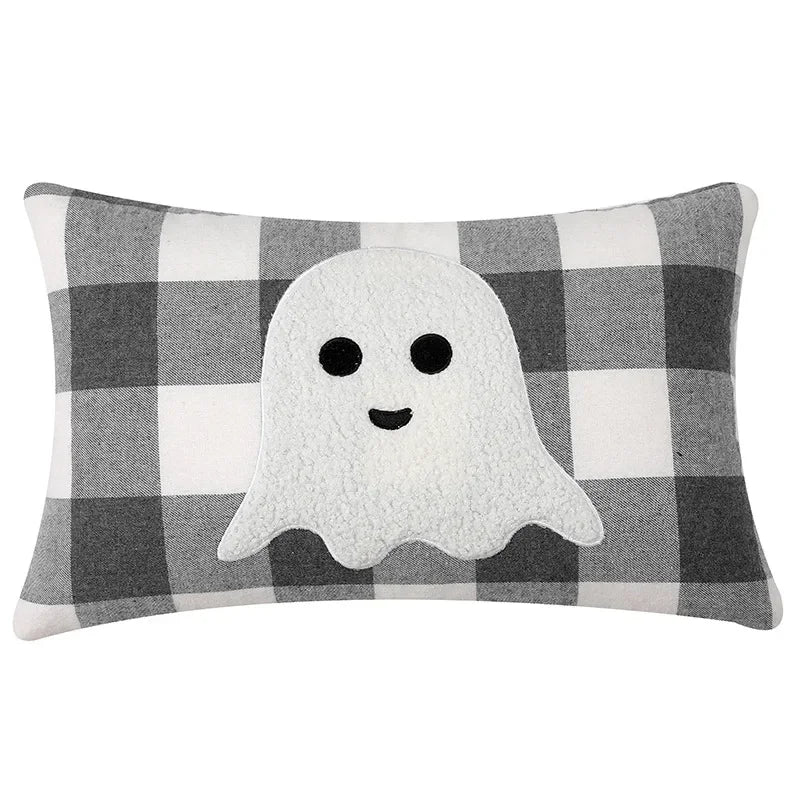 Decorbites™ Halloween-Geister-Stickkissen für gemütliche Wohnzimmer-Sofarast