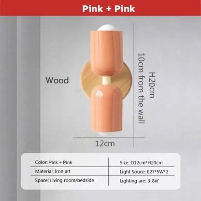 DecorBites™ Cream Zipper Wooden Wall Lamp: Minimalist Nordic Design for Bedroom, Living Room Illumination