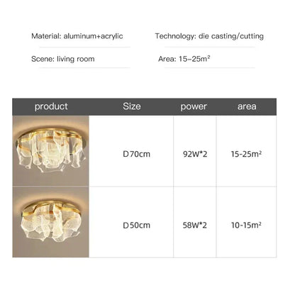 DecorBites™ Acrylic LED Ceiling Chandeliers for Luxury Bedroom, Dining Room, Kitchen, Living Room