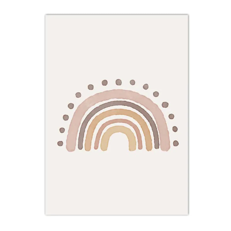 Alpaca Unicorn Rainbow Bear Heart Poster Alphabet Quotes Prints Boho Nursery Wall Art Canvas Painting Pictures Kids Room Decor