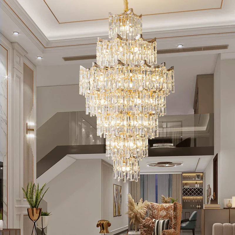 Decorbites™ Elegante Kristall-Kronleuchter für Duplex-Wohnzimmer, Hotelfoyer – Luxuriöse Atmosphäre