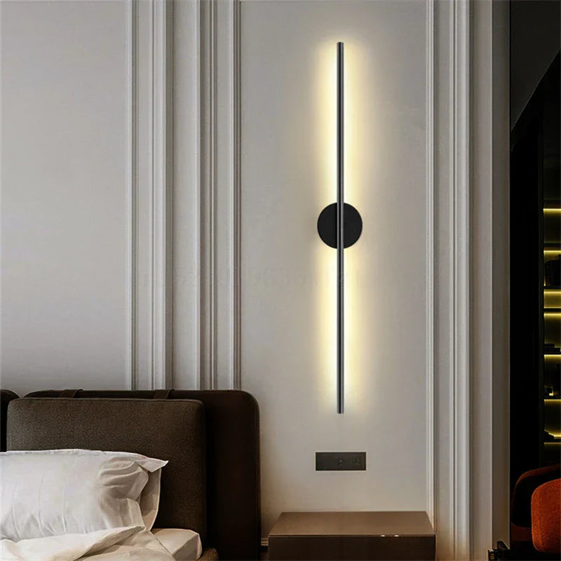 Decorbites™ Lineare Rohr-LED-Wandleuchte, modernes minimalistisches Auf-Ab-Wandleuchte für Badezimmer, Nachttisch & Spiegel