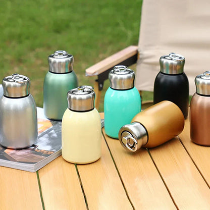 DecorBites™ 300ml Mini Coffee Vacuum Flask Stainless Steel Travel Water Bottle