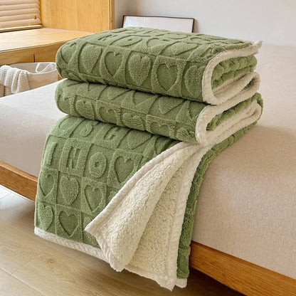 DecorBites™ Heart Shaped Cut Flowers Flannel Fleece Blanket