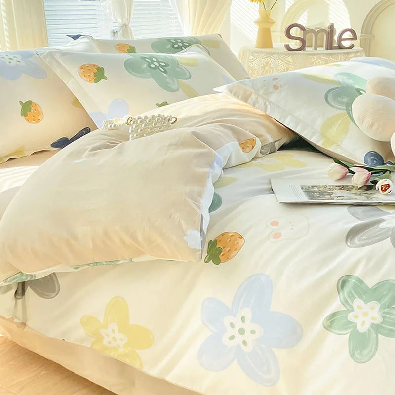 Decorbites™ Baumwoll-Bettwäsche-Set mit Druck für süßen, gemütlichen Schlaf
