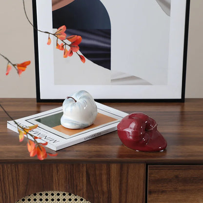 Decorbites™ Abstrakte Schmelzende Apfel Keramik-Ornamente Heimdekoration Handwerkskunst