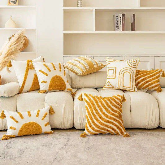Decorbites™ Geometrisches Tufted-Tassel-Kissenbezug – Moderne Boho-Sofadeko