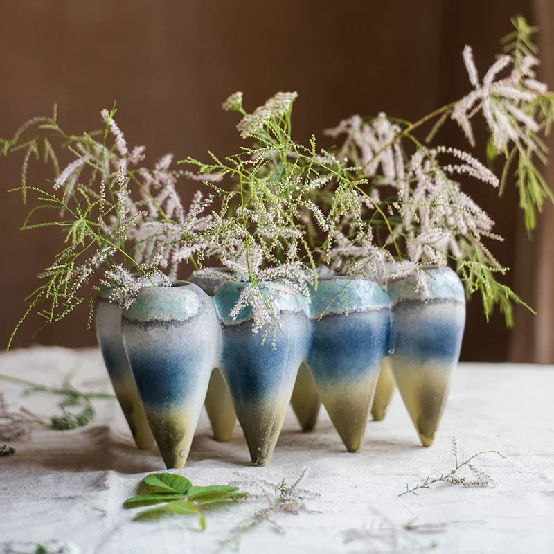 DecorBites™ Abstract Tooth Ceramic Flower Pot Hanging Vase for Artistic Home Decor