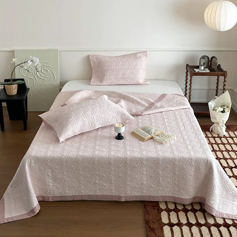 DecorBites™ Cotton Quilted Bedspread Set With Pillowcases