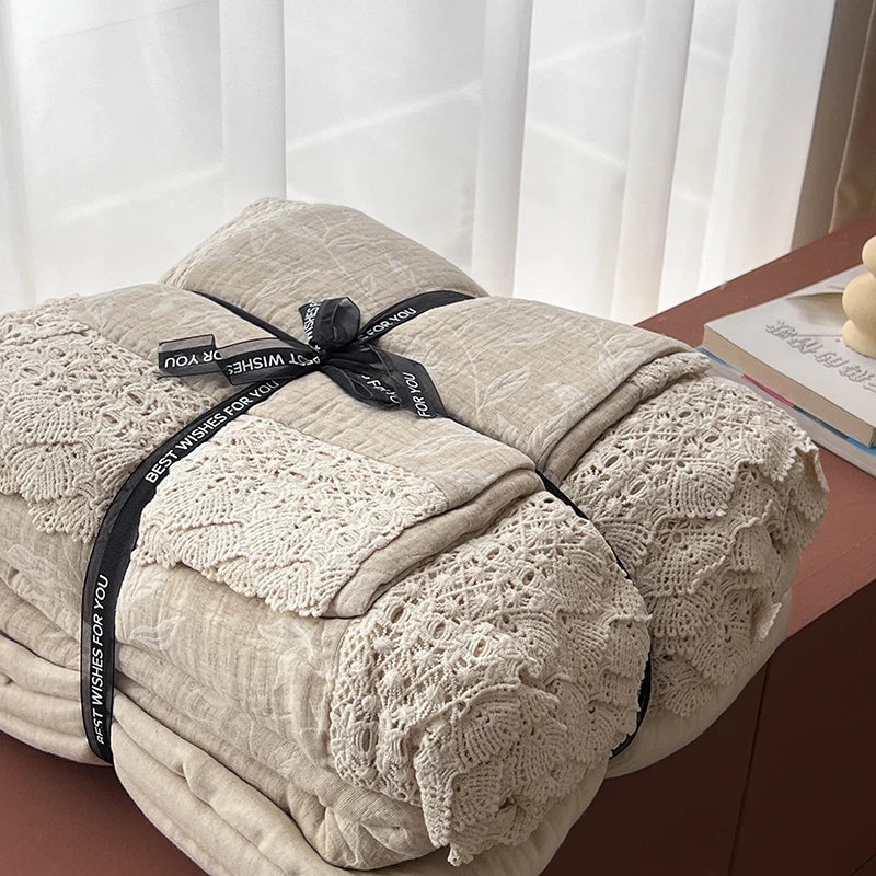 Printed Lace Duvet Cover