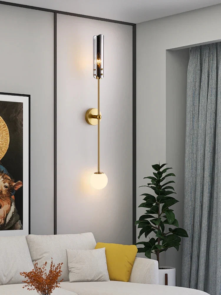 DecorBites™ Gold Metal Wall Light: Nordic Style Bedroom Bedside Lamp for Modern Living Room Decor