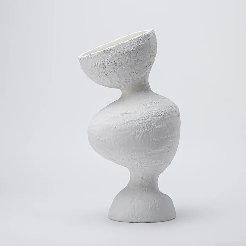 Decorbites™ Geometrische Abstrakte Keramikvase Schräge Einrichtungsartikel Raumdekoration Zubehör