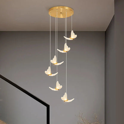 Decorbites™ Goldene Schmetterlings-LED-Kronleuchter: Modernes nordisches stilvolles Innenbeleuchtung für Wohnzimmer, Schlafzimmer und Küche.