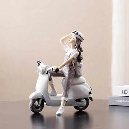 Decorbites™ Kawaii-Mädchen-Figurine-Skulptur für Raumdekoration und Schreibtischaccessoires
