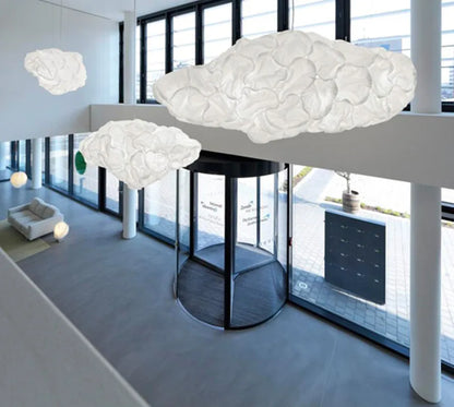 Decorbites™ Wolkenweiße Pendelleuchte: Reispapier-Kugellampenschirm für Kücheninsel, Restaurant & Kinderzimmer