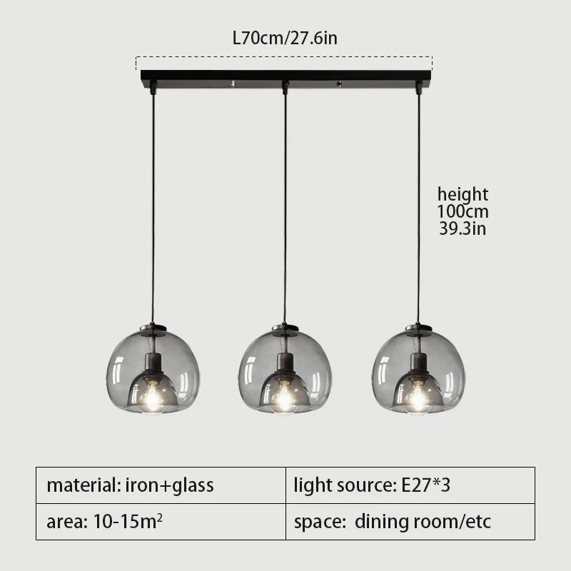 Decorbites™ Glas-Pendentleuchten: Stilvolle LED-Kronleuchter für Esstisch, Küche und Restauranttische