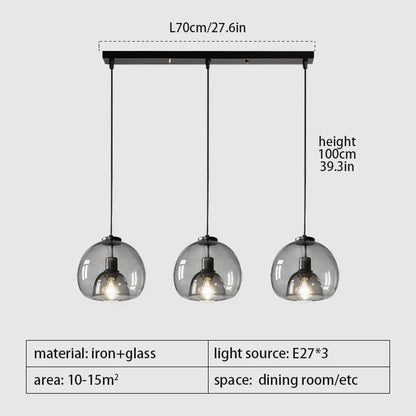 Decorbites™ Glas-Pendentleuchten: Stilvolle LED-Kronleuchter für Esstisch, Küche und Restauranttische